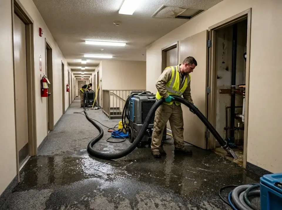 multi-unit-apartment-hallway-f-005 — frequently asked questions, Emergency Burst Pipe Water Extraction & Removal in Winter P…